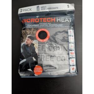 Men's Free Country Microtech Heat Base Layer Pants 2 Pack Black Size S